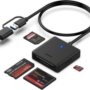 Lettore di schede 4 in 1 SD/Micro SD/MS/CF, BENFEI Compact USB-C/USB 3.0 a SD/Micro SD/MS/CF Card Reader Adapter