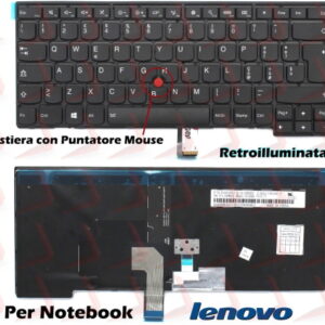 Tastiera Notebook Lenovo ThinkPad T440 T440P Retroilluminata con Trackpoint