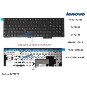 Tastiera Straniera LENOVO ThinkPad Edge E531