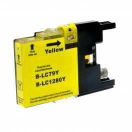 CARTUCCIA LC 1280 GIALLO COMPATIBILE PER BROTHER J6510DW,J6910DW LC1280 ALTA CAPACITA 20ML