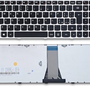 Tastiera 5N20H03527 per Lenovo Ideapad 300-15IBR con frame silver