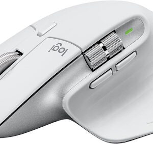 Logitech MX Master 3S per Mac - Mouse Bluetooth a scorrimento ultraveloce, ergonomico, 8K DPI, tracciamento su vetro, clic silenziosi, USB-C, Apple, iPad - Grigio chiaro