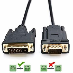 DVI a VGA, CableDeconn 2M DVI 24 + 1 DVI-D M a VGA Monitor maschio cavo converti