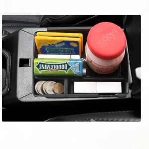 BIXUAN Scatola Portaoggetti compatibile con Jeep Compass 2021 2022 per Bracciolo Secondario Organizer da Braccioli per Console Centrale, Organizzatore Interno con Tappetino Antiscivolo