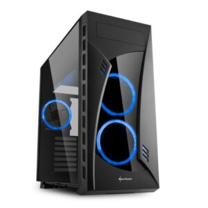 CASE NIGHT SHARK ATX VETRO TEMPERATO LED BLU