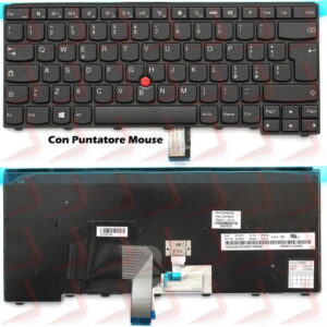 Tastiera Notebook Lenovo ThinkPad T440 T450 T460 T440p T440s T450s L460 con Trackpoint SENZA Retroilluminazione