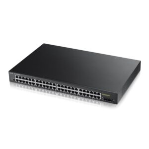 GS-1900-48HP - Switch Web Managed 48 porte Gigabit (24 PoE erogazione fino a 170W) + 2 porte SFP Gigabit - Supporto IPv6, VLAN - Rack