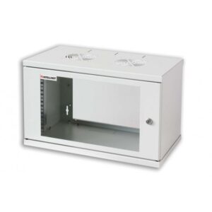 Armadio Rack 19" a muro 10 unità 500x530x400 mm (AxLxP) Grigio Assemblato