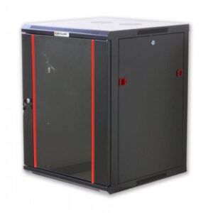 Armadio Rack 19" a muro 12 unità sezione unica prof. 450mm Nero 635x600x450 mm (AxLxP)