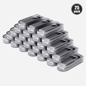 25 Pezzi Chiavetta USB Personalizzata 16GB Pen Drive con il tuo Logo USB 2.0 - Nero