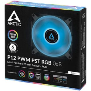 Ventola 12 Cm Led RGB Nero Arctic P12 con Controllo PWM