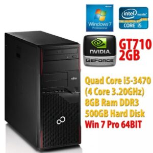 Computer Gaming Ricondizionato Fujitsu Esprimo P710 Intel Core i5-3470S Ram 8GB Hard Disk 500GB DVD-ROM USB 3.0 GT710 Windows 7