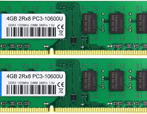 Kit 2x4GB DDR3 1333MHz 4GB PC3-10600u 2RX8 DDR3 10600