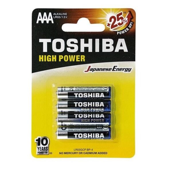 BATTERIE ALCALINE MINISTILO LR03 AAA CONF.4 PZ (TOS03)