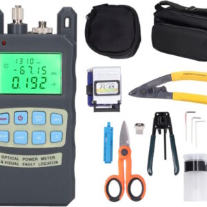 Kit Fibra Ottica da 13 Pezzi con Optometro DFP-30D, Strumenti Per Test E Messa in Servizio della Fibra Ottica Set Completo di Strumenti, Kit di Misurazione E Calibrazione Ottica Per Ingegneri delle Co