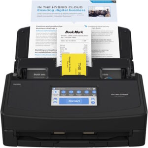 ScanSnap iX1600 Nera - Scanner documenti per ufficio - ADF Scanner Fronte Retro Duplex - A4, Touchscreen, Wi-Fi, USB3.2