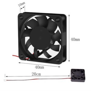 Ventola 40X40X10mm 12V 0.1A DC con Cavo 20cm